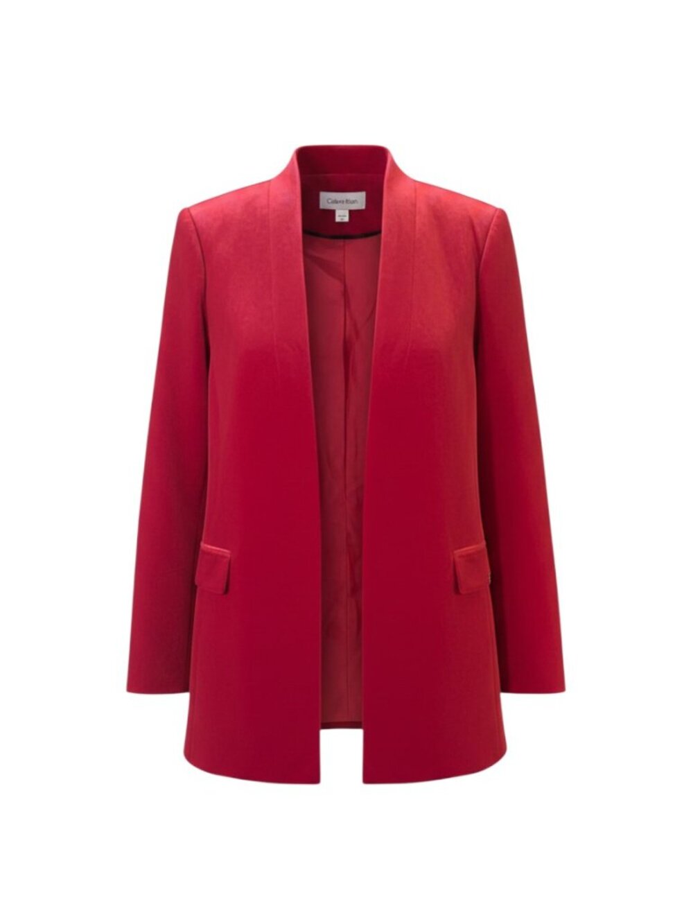 Calvin Klein Red Velvet Tuxedo Jacket Women's Size 10 NWT - Picture 1 of 8